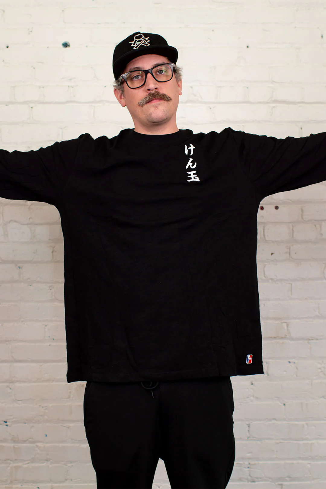 KANJI - SK CUT & SEW - BLACK LONG Sleeve - Image 3